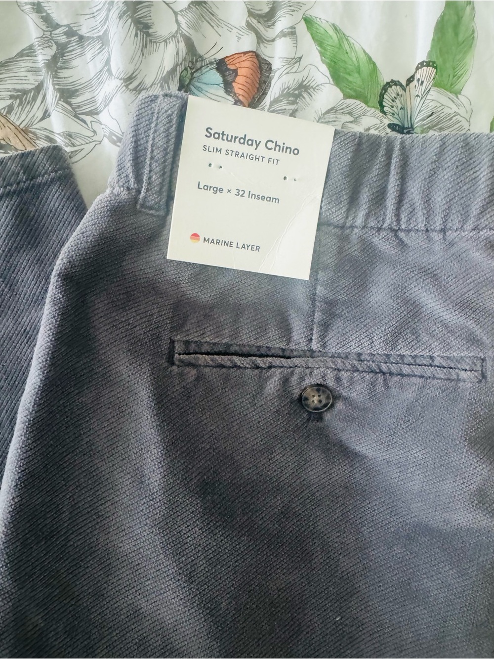 New Marine Layer slim straight fit Saturday Chino Pants, Nice 🐨🐺